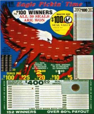1500 COUNT EAGLE PICKIN' TIME TICKET DEAL - $1.00 PER PLAY