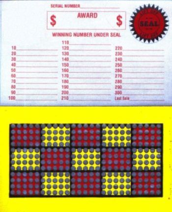 300 HOLE SINGLE NUMBER TIP BOARD - ONE SEAL