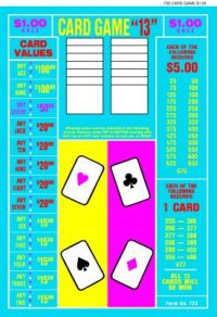 700 HOLE CARD GAME ''13'' - $1.00 PER PLAY