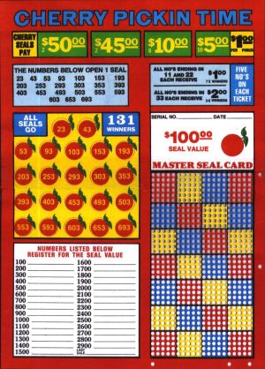 720 HOLE CHERRY PICKIN' TIME - $1.00 PER PLAY - BLACK WINNERS
