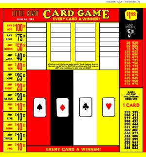 1300 HOLE LITTLE GIANT CARD GAME/4 SECTIONS - $1.00 PER PLAY
