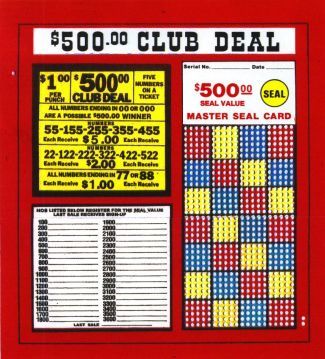 720 HOLE CLUB DEAL WITH $500 SEAL - $1.00 Per Play