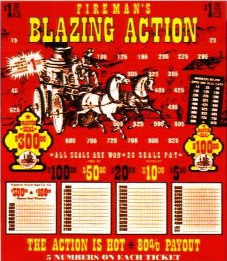 1200 FIREMAN'S BLAZING ACTION TICKET DEAL - $1.00 PER PLAY