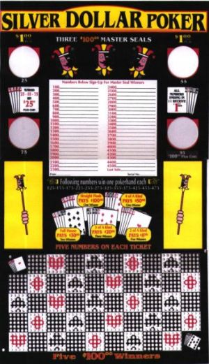 1200 HOLE SILVER DOLLAR POKER (UNFILLED) - $1.00 PER PLAY