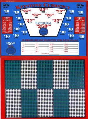 2000 HOLE KEYSTONE CURRENCY (THIN) - 50c PER PLAY