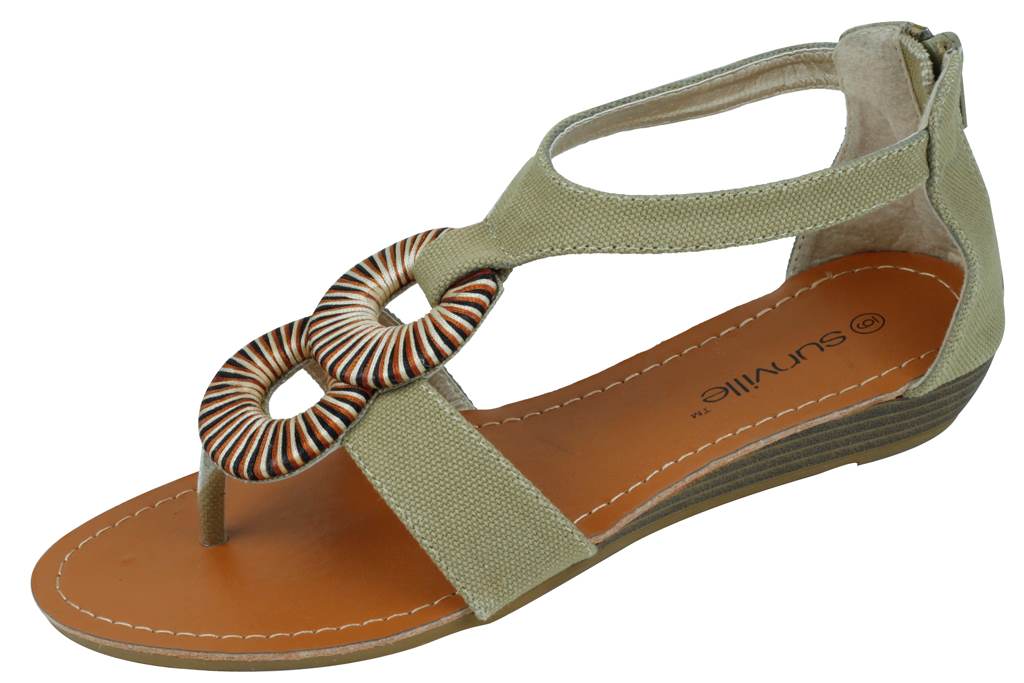 LADIES? fashion sandal  with Khaki color