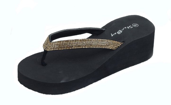 Ladies' Wedge Sandals-GOLD
