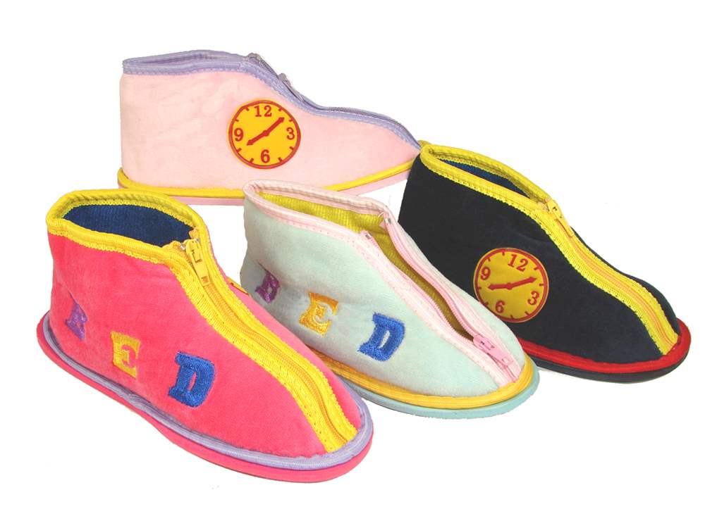 Toddlers Zip Up terry SLIPPERS