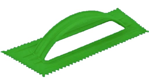 4.25'' x 9.5'' Green Trowel 3/8'' V Notched 36