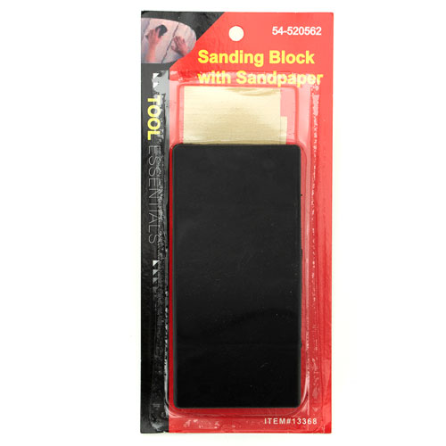 PLASTIC 5'' SANDING BLOCK WITH SAND PAPER