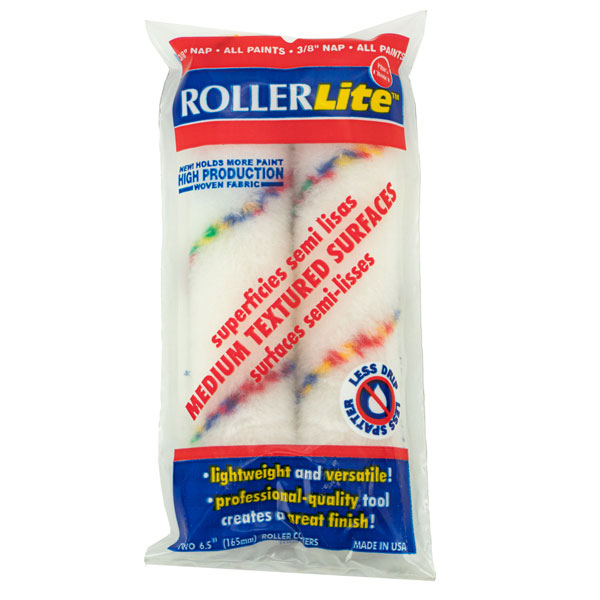 ROLLER COVERS 2PC 6.5'' MINI 3/4'' NAP W/CAP WHITE 24\