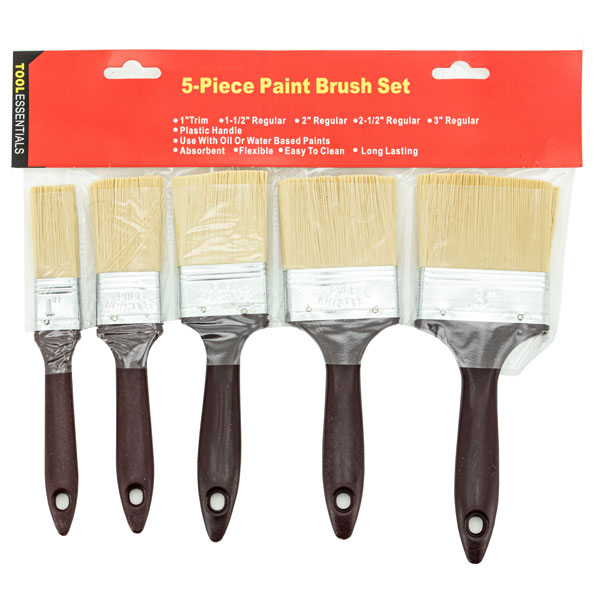 PAINT BRUSH SET 5PC 1'', 1-1/2'', 2'', 2-1/2'' & 3'' 12-60\22