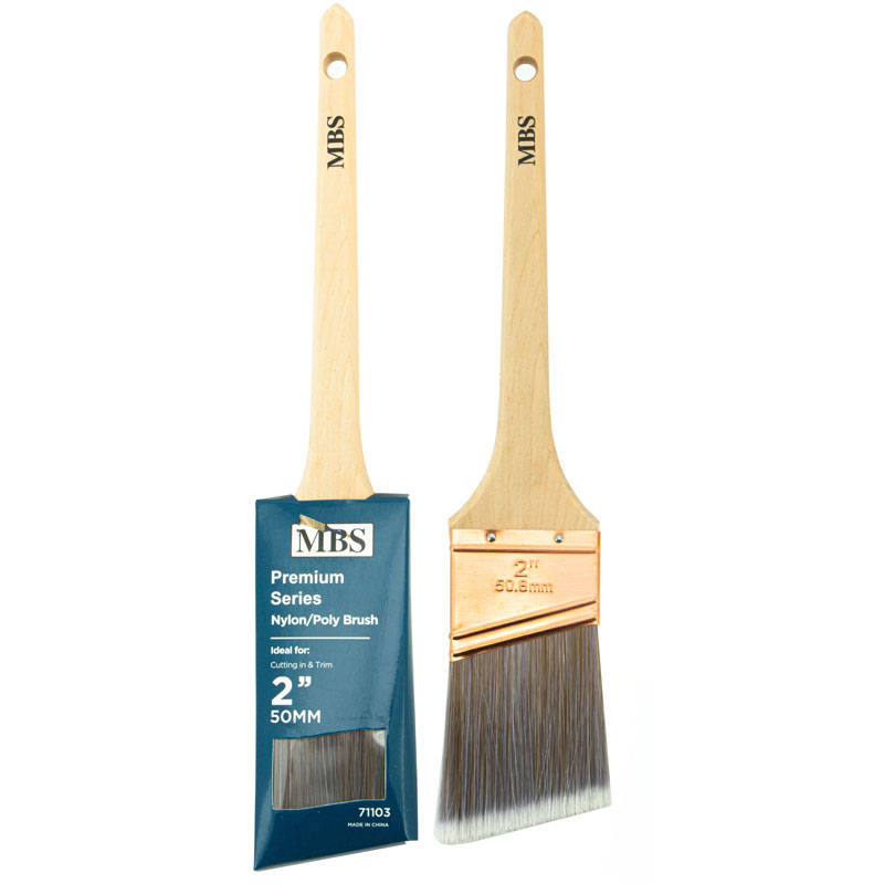 BRUSH 2'' ANGLE, PRO, COPPER-F, WOOD THIN HANDLE 12-180\