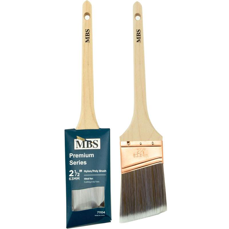 BRUSH 2-1/2'' ANGLE, PRO, COPPER-F, WOOD THIN HANDLE 12-144\