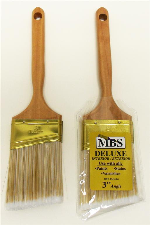 3'' Deluxe PAINT Brush, Angled with Wood Sash Handle