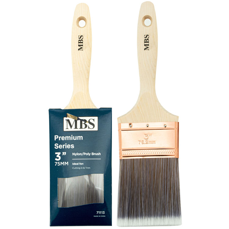 3'' Flat Brush Professional Series Beaver HANDLE