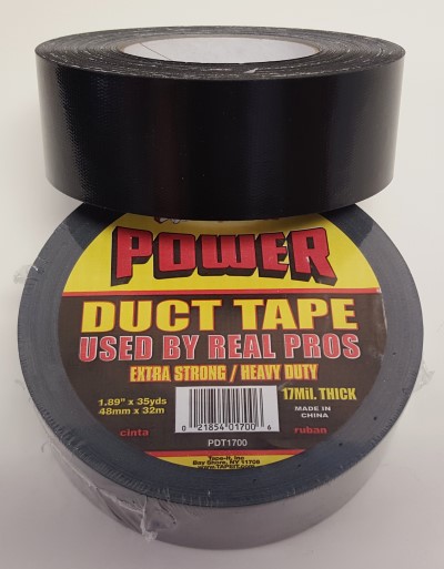 DUCT TAPE 1.89'' X 35YD 17-MIL X-HEAVY DUTY, BLACK. CASE PACK 24