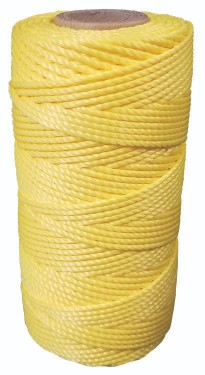 MASON LINE-TWINE, YELLOW, #18, 48 LB. TEST, TWISTED FOR STRENGTH