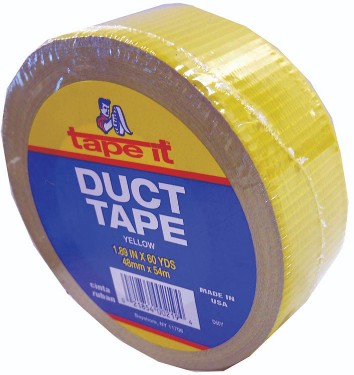 1.89'' X 60 YARD DUCT TAPE, YELLOW, *SECONDS* MADE IN THE USA