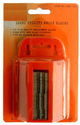 Blades 100 Piece for Standard Utility KNIFEs in Dispenser