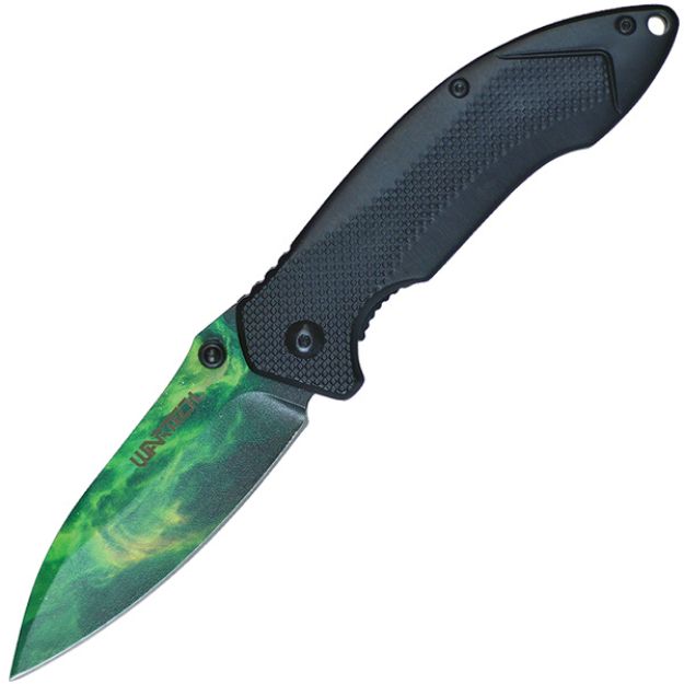 Assisted Open POCKET KNIFE Galaxy Design Green