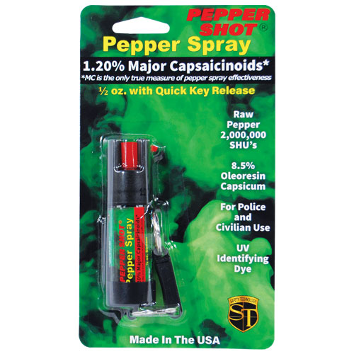 Pepper Shot 1.2% MC  1/2 oz  pepper spray BELT clip