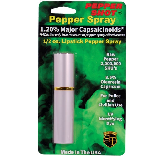 Pepper Shot 1.2% MC 1/2 oz LIPSTICK pepper spray pink