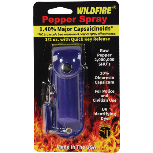 Wildfire 1.4% MC 1/2 oz pepper spray leatherette holster