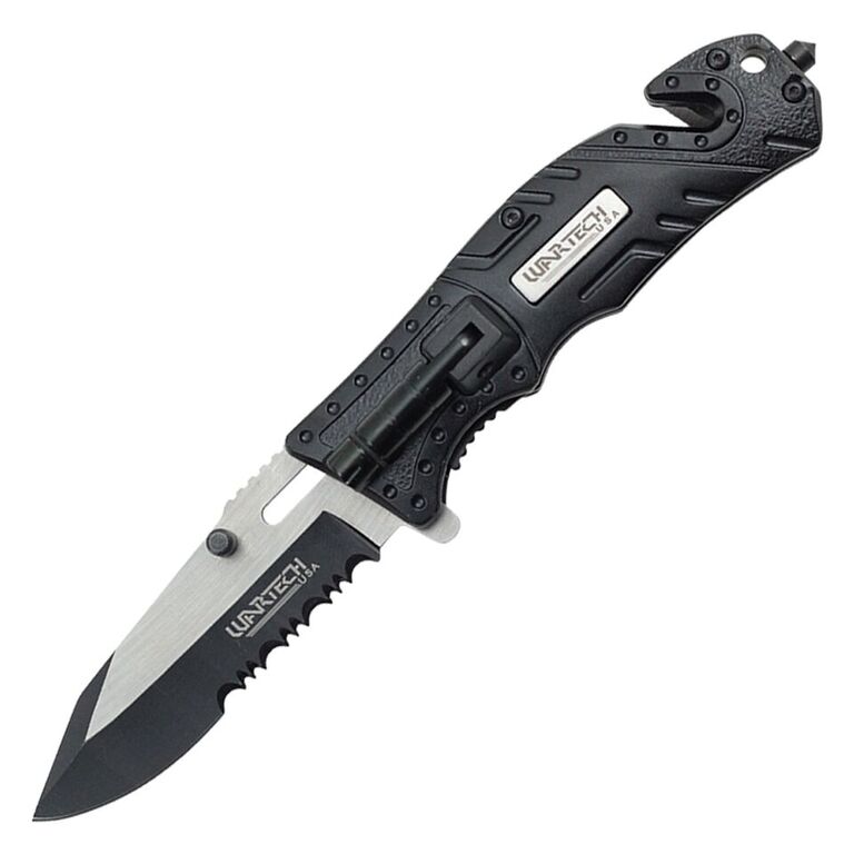 Folding Tactical SURVIVAL Pocket KNIFE Assisted Open with Two Ton