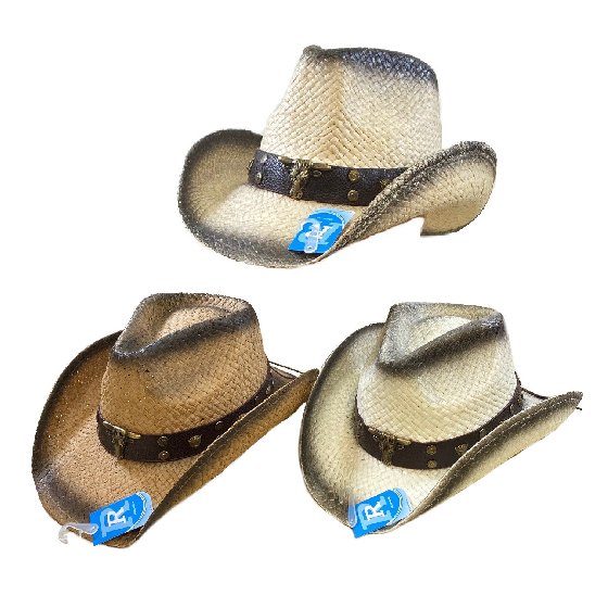 Classic Woven Cowboy HAT [Black Shading/Steer]