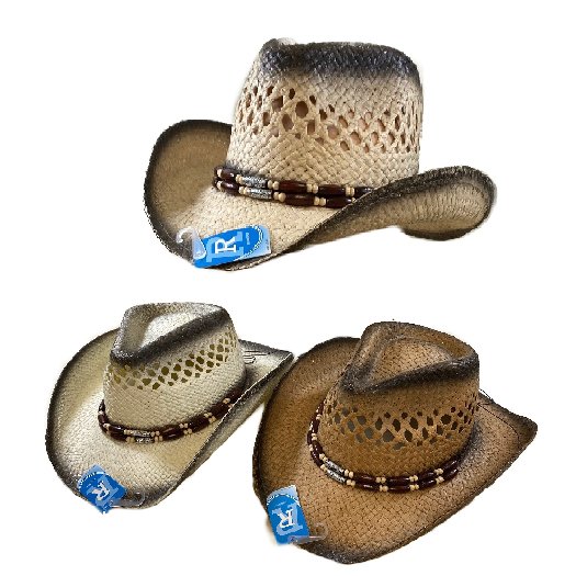 Classic Woven Cowboy HAT [Black Shading]