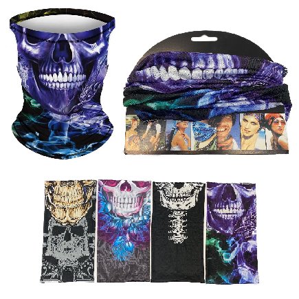 Multi Functional Headgear Gaiter Buff [SKULL]