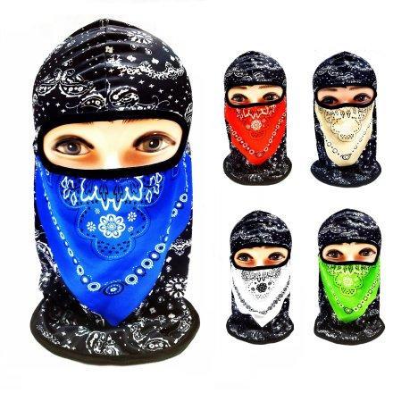 Ninja Face Mask [Two-Tone Paisley with Mesh]