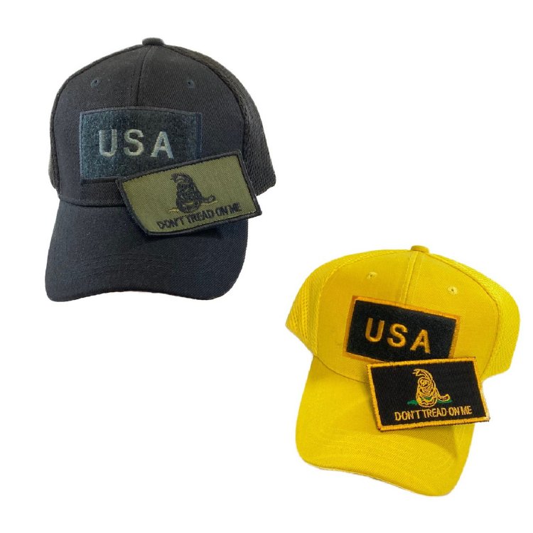 ***Detachable Patch Hat/DON'T TREAD ON ME [USA] Soft Mesh Back