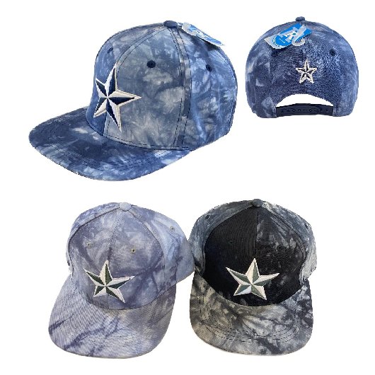 Snap Back Flat Bill Cap Tie Dye [Star]