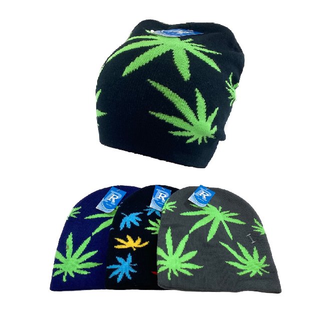 .Knitted BEANIE [Marijuana/Leaf Assortment]