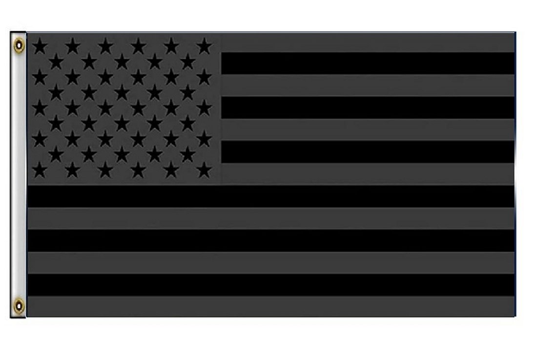 * .  3'X5' FLAG Black/Gray AMERICAN FLAG