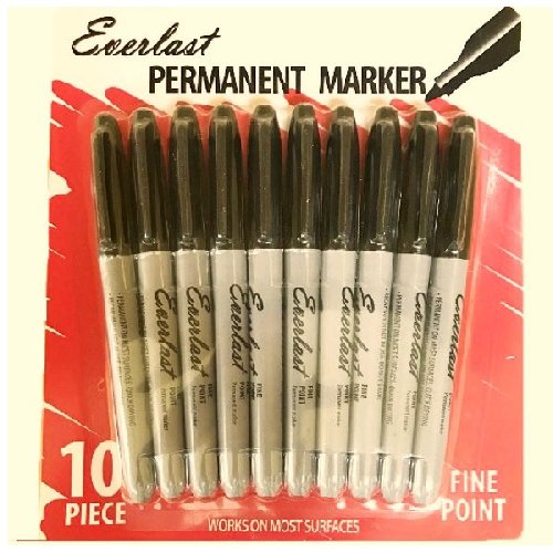 10pk BLACK Marker [Fine Point]
