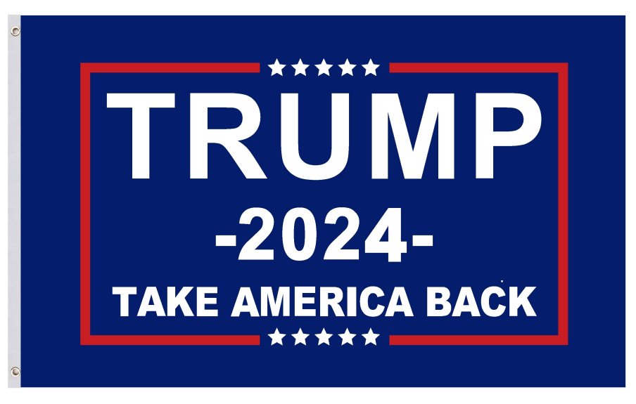 * .  3'X5' FLAG Trump 2024 TAKE AMERICA BACK!