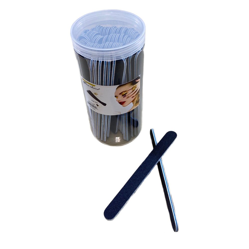 60pc  7'' Nail Files in TUB [Black Only]