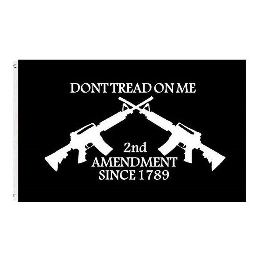 3'x5' DON'T TREAD ON ME FLAG *Black* Guns/2nd Amendment