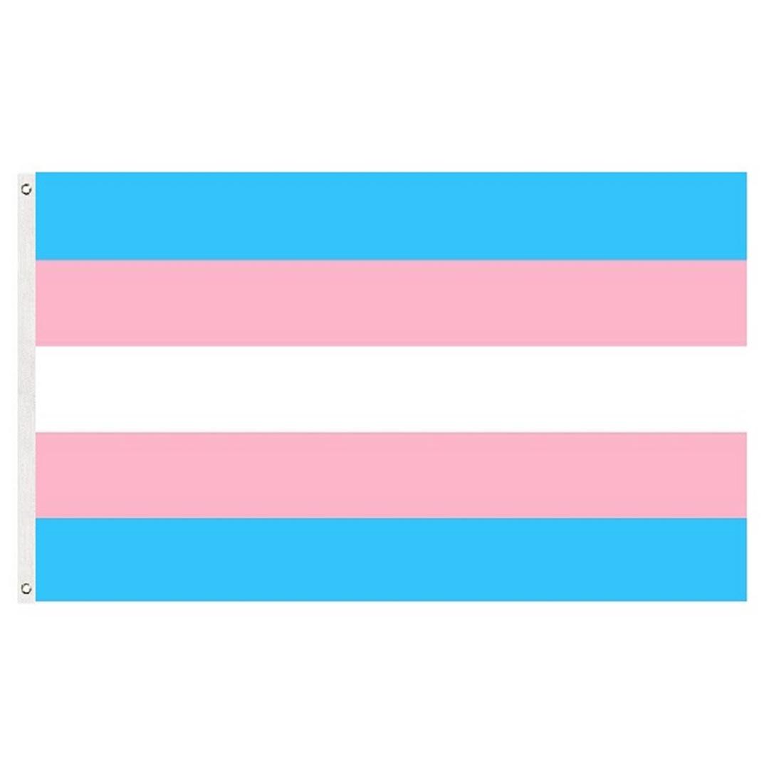 3'x5' Trans Pride FLAG *Blue/Pink/White