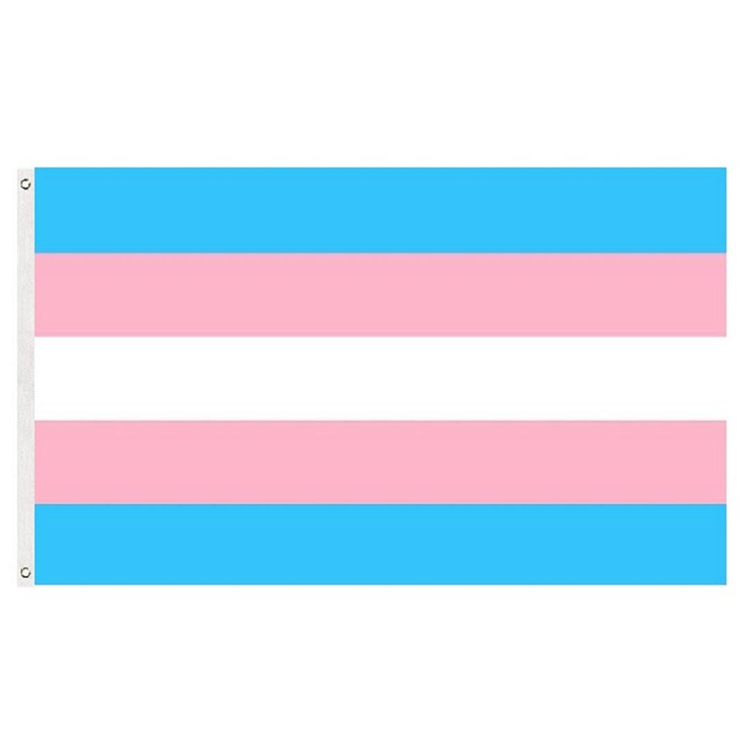 3'x5' Trans PRIDE Flag *Blue/Pink/White