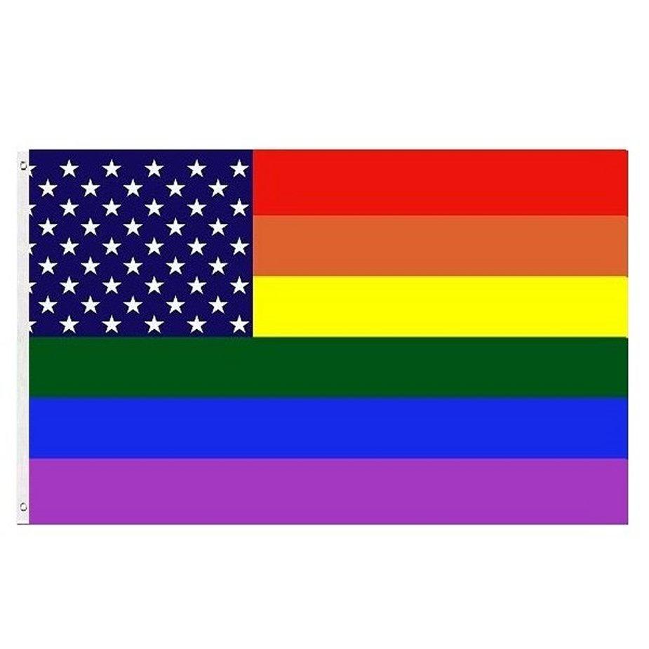 3'x5' Rainbow FLAG *US Stars
