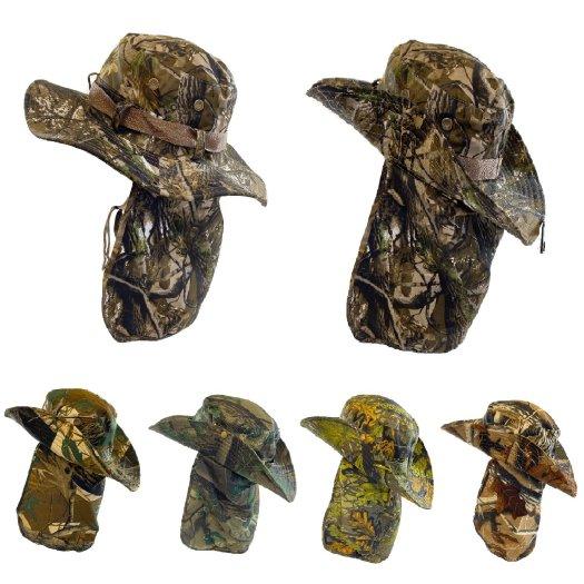 Cotton Soft Boonie HAT with Neck Flap [Hardwood Camo]