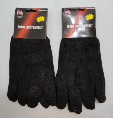1pr Brown JERSEY Gloves