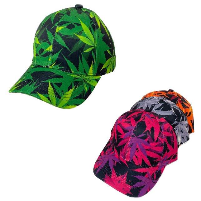 .Silky Psychedelic Marijuana Ball Cap