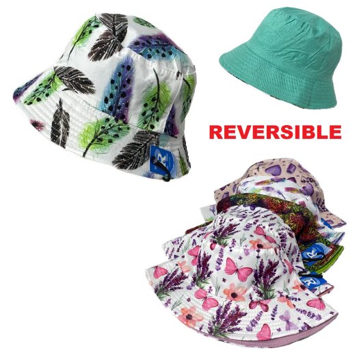 Bucket HAT [Reversible with Prints & Pastel Colors ]