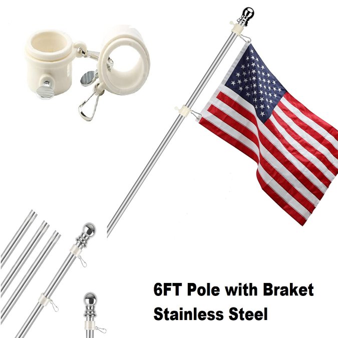 6' FLAG Pole Kit [Silver]