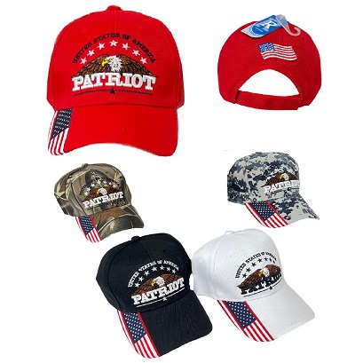 United States of America PATRIOT HAT with Eagle [Flag Bill]